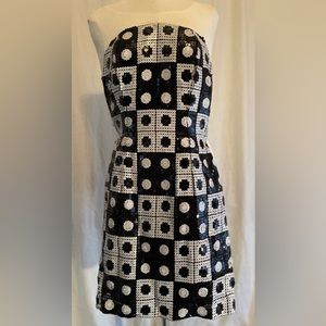 Party Dress, one of a kind, custom designed, goes with matching coat in red.